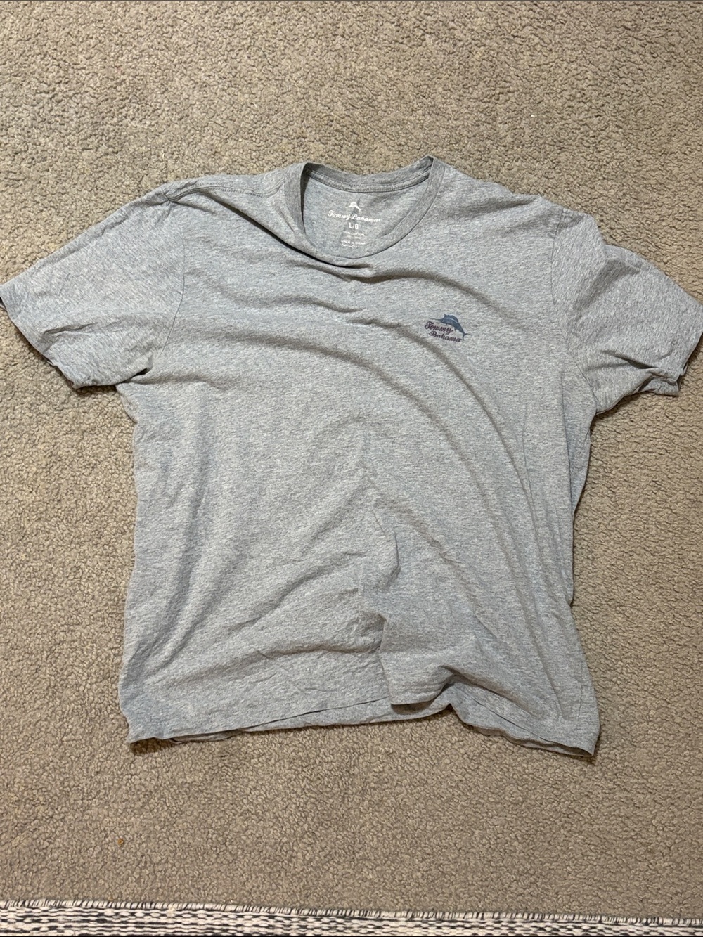 Tommy Bahama size L Light Gray Short Sleeve Crewneck T-Shirt by Southern Marsh